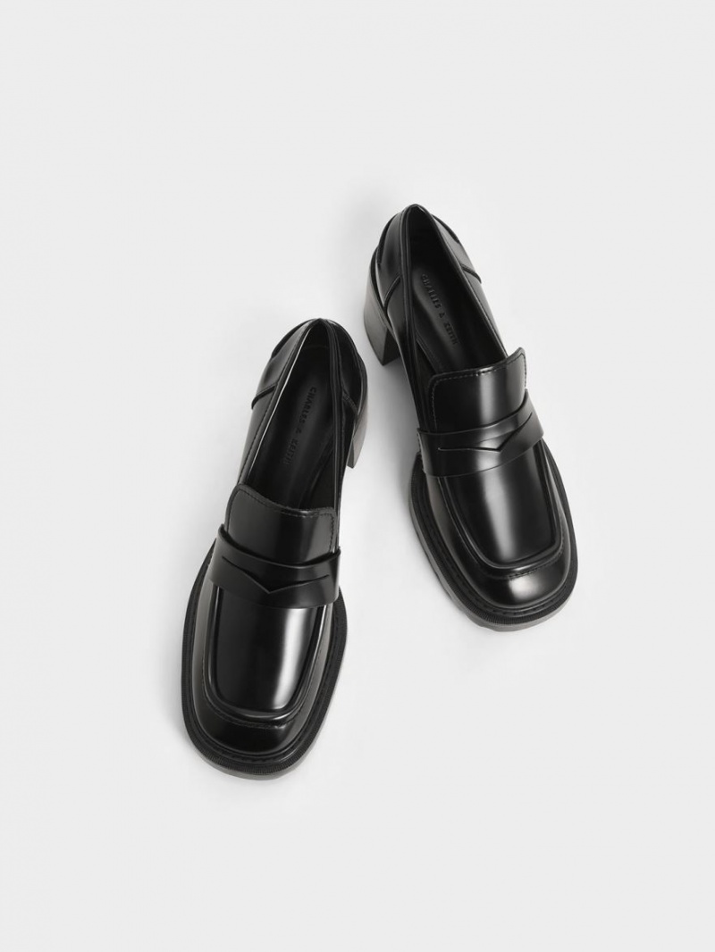 Γοβεσ Charles And Keith Penny Loafer μαυρα | 01735-TDIW