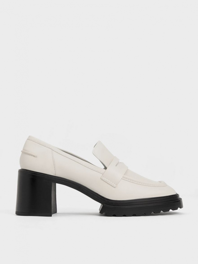 Γοβεσ Charles And Keith Penny Loafer ασπρα | 79250-IVLG
