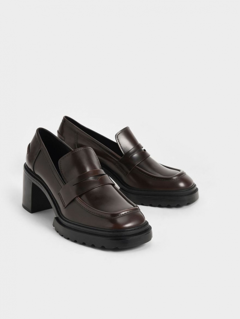 Γοβεσ Charles And Keith Penny Loafer σκούρο καφε | 14680-YWHS