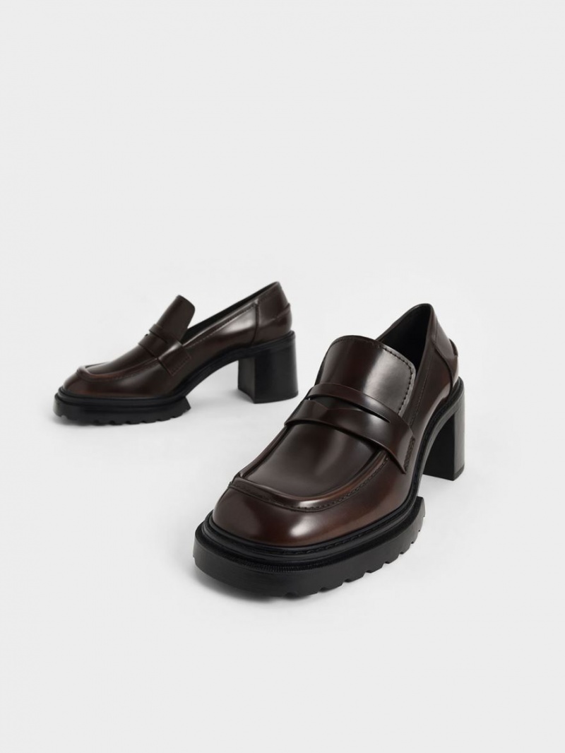 Γοβεσ Charles And Keith Penny Loafer σκούρο καφε | 14680-YWHS