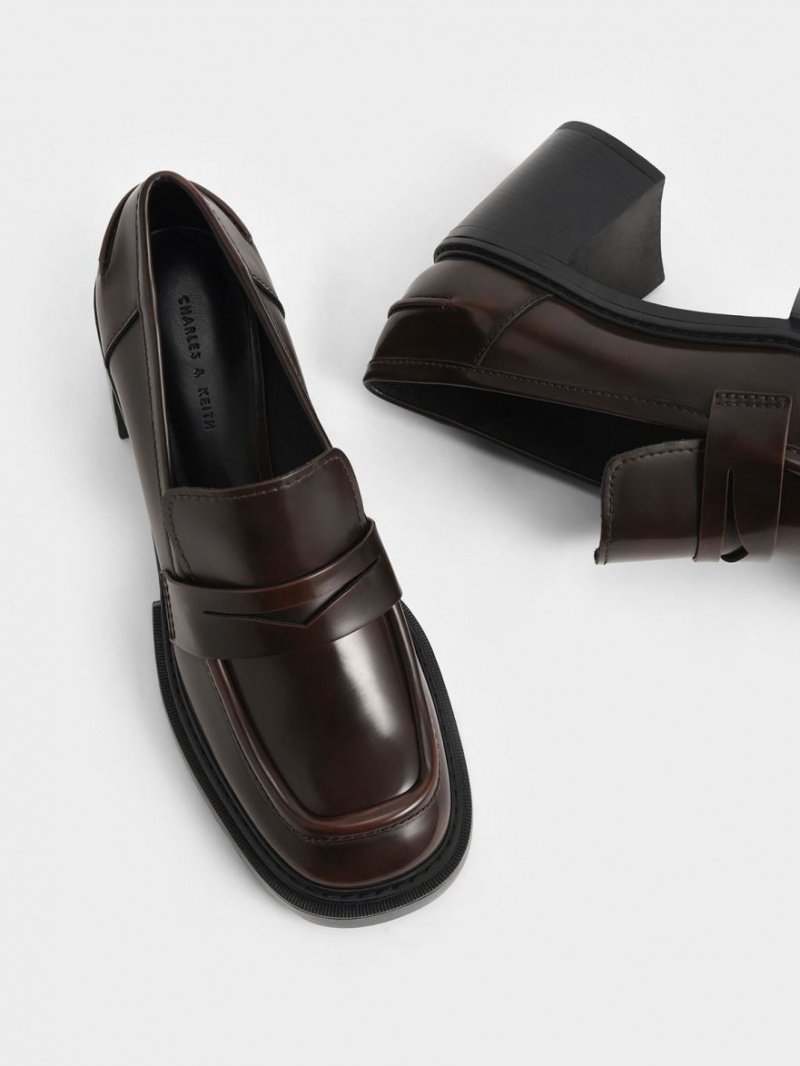 Γοβεσ Charles And Keith Penny Loafer σκούρο καφε | 14680-YWHS