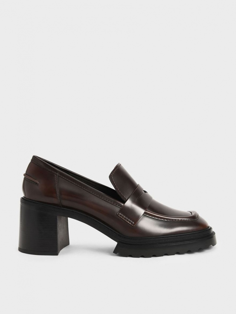 Γοβεσ Charles And Keith Penny Loafer σκούρο καφε | 14680-YWHS