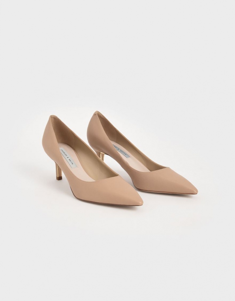 Γοβεσ Charles And Keith Pointed toe καφε | 65974-FOXE