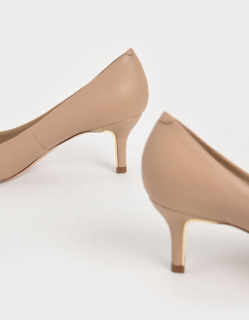 Γοβεσ Charles And Keith Pointed toe καφε | 65974-FOXE