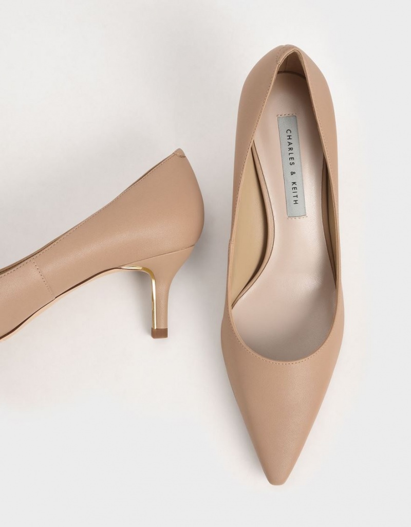 Γοβεσ Charles And Keith Pointed toe καφε | 65974-FOXE