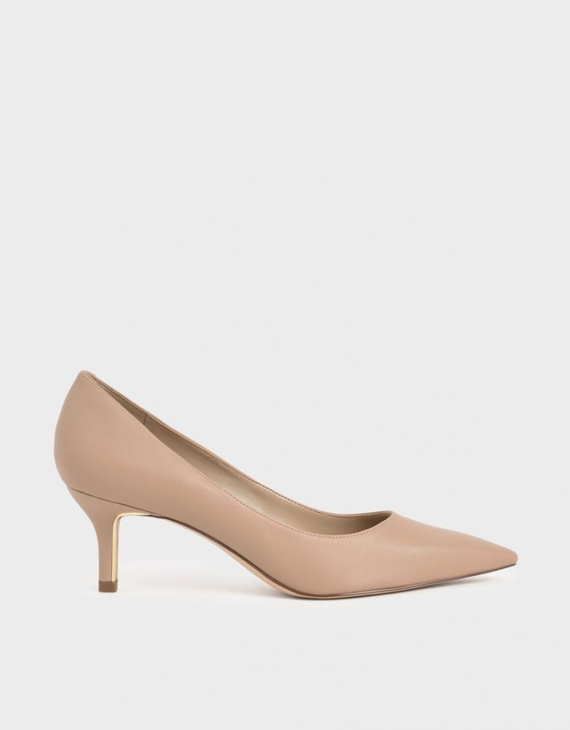 Γοβεσ Charles And Keith Pointed toe καφε | 65974-FOXE