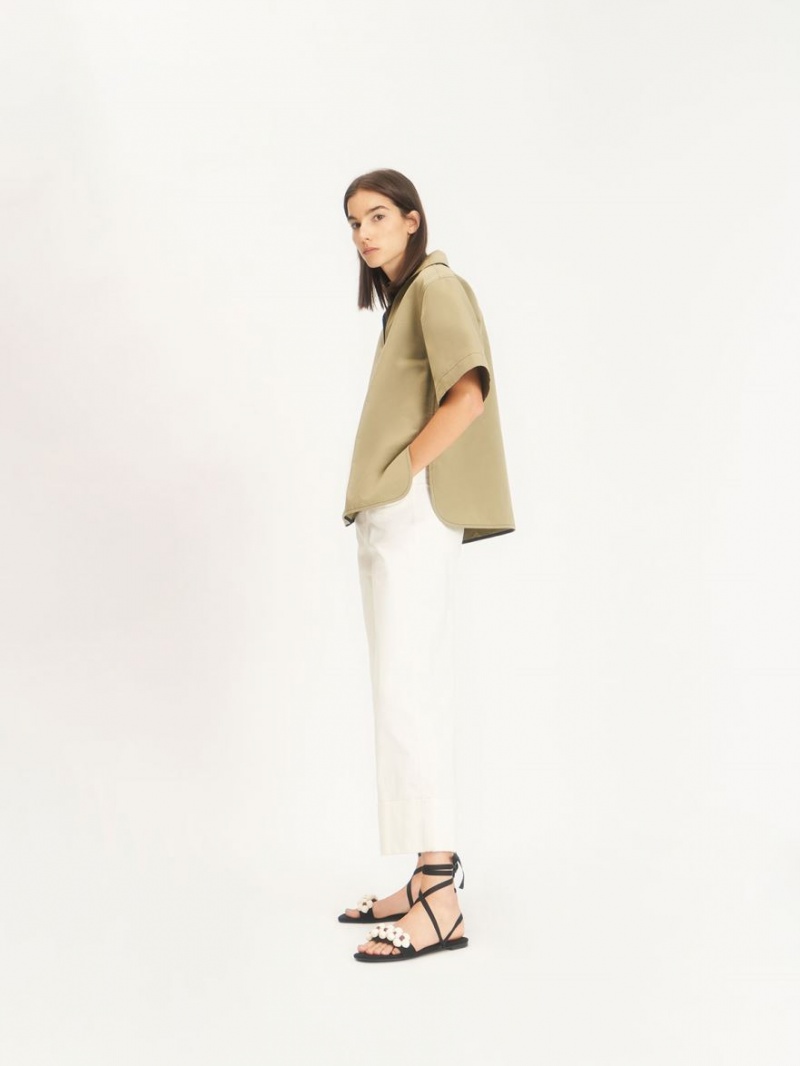 Σανδαλια Charles And Keith Pom Pom Tie-Around μαυρα | 78320-XYDT
