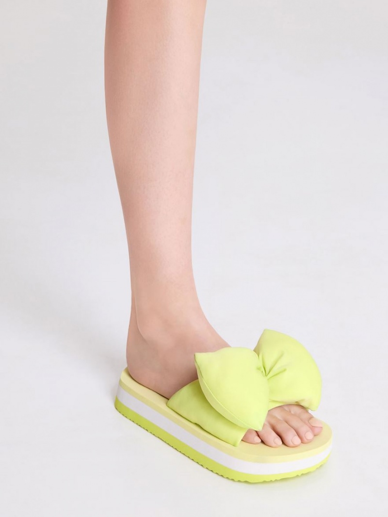Σαγιοναρεσ Charles And Keith Puffy Bow ανοιχτο πρασινο | 04652-HCYP