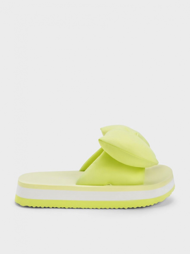 Σαγιοναρεσ Charles And Keith Puffy Bow ανοιχτο πρασινο | 04652-HCYP