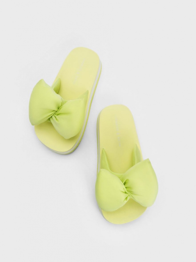 Σαγιοναρεσ Charles And Keith Puffy Bow ανοιχτο πρασινο | 04652-HCYP