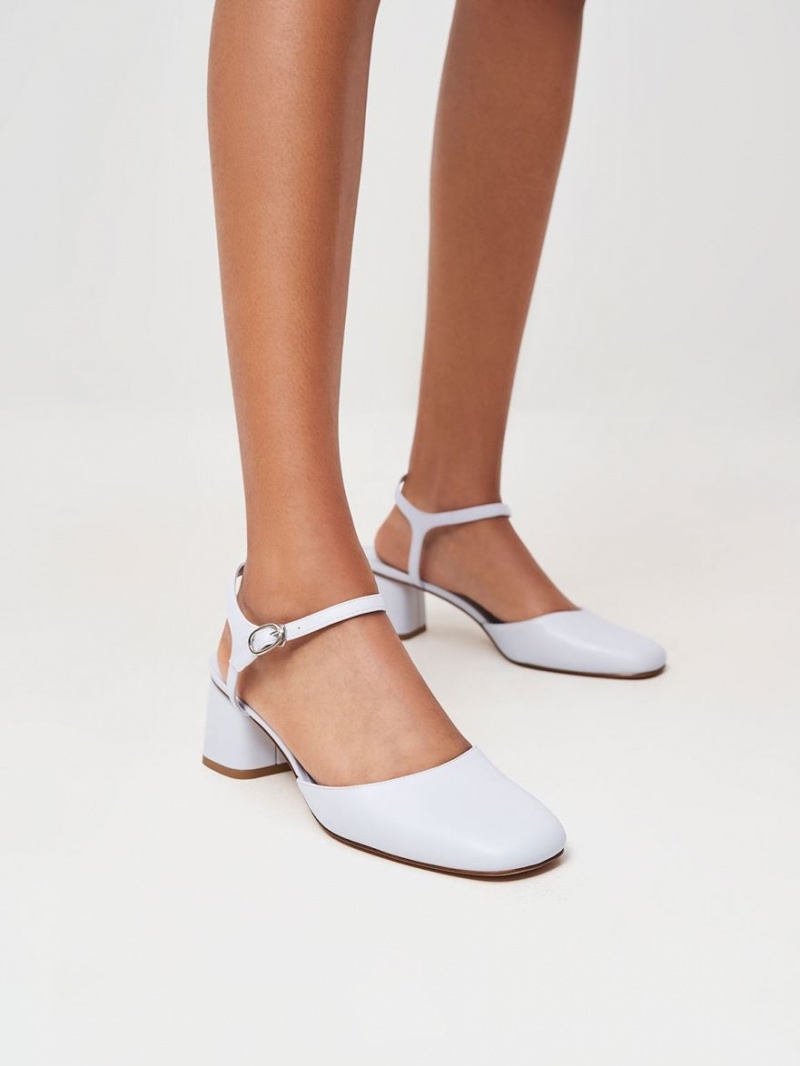 Γοβεσ Charles And Keith Round toe Ankle-λουρακια ανοιχτο μπλε | 58240-UBCY