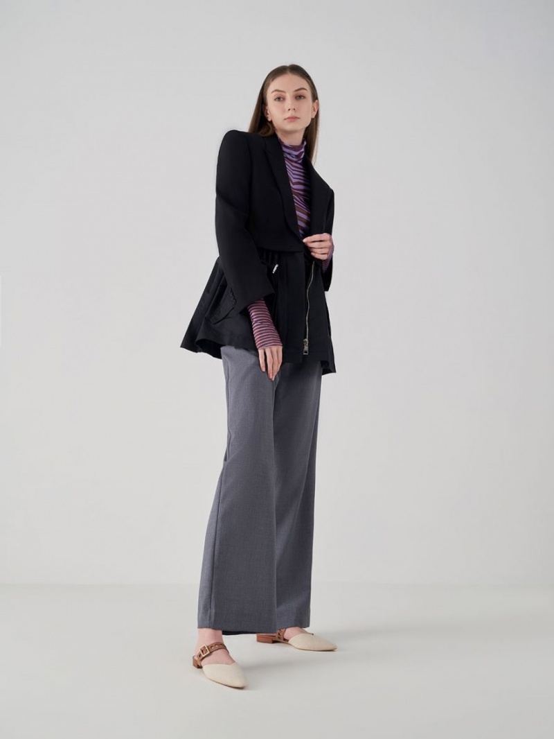 Γοβεσ Charles And Keith Sepphe Cut-Out λουρακια φλατ Mule ασπρα | 49082-HNBK