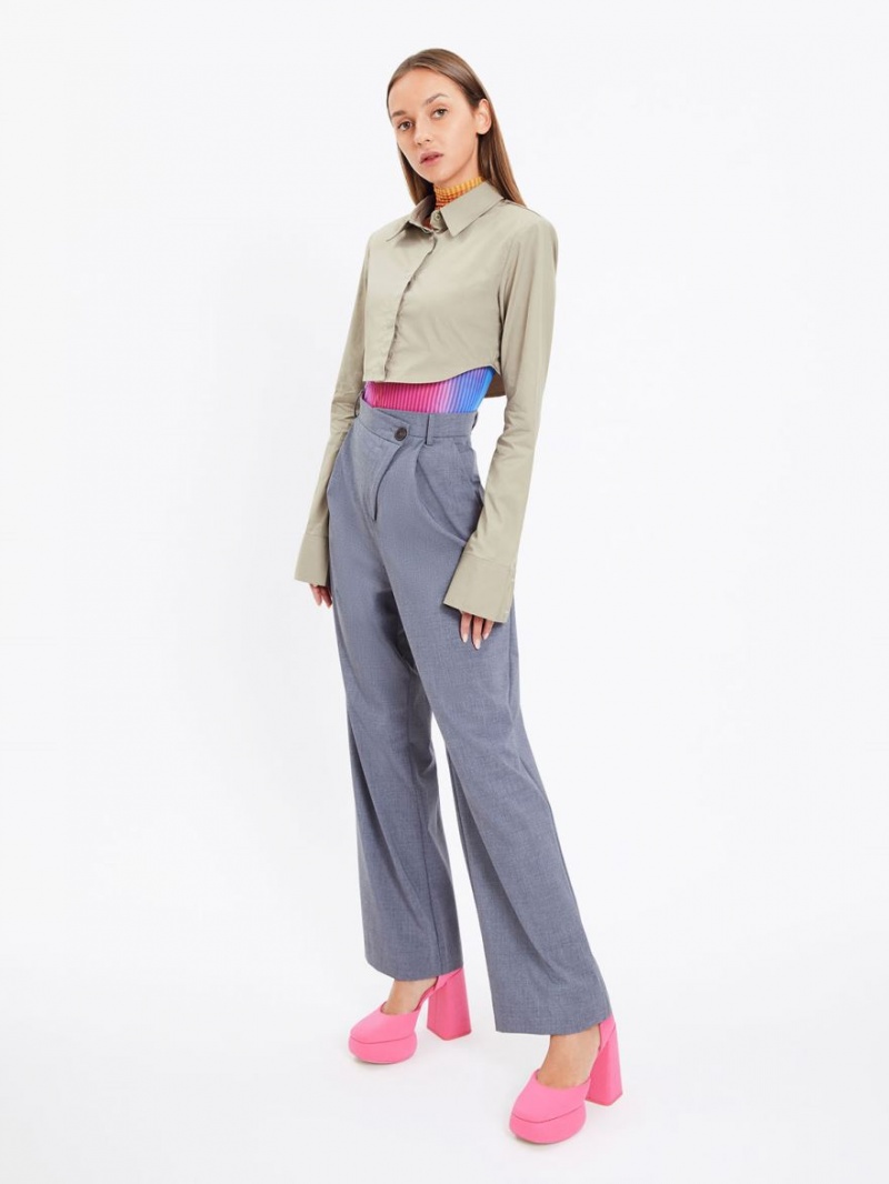 Γοβεσ Charles And Keith Sinead Woven Buckled D'Orsay flatforms ροζ | 57190-WSAD