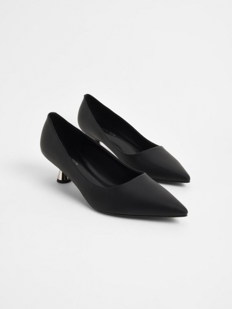 Γοβεσ Charles And Keith Spool Heel μαυρα | 37125-FQTZ