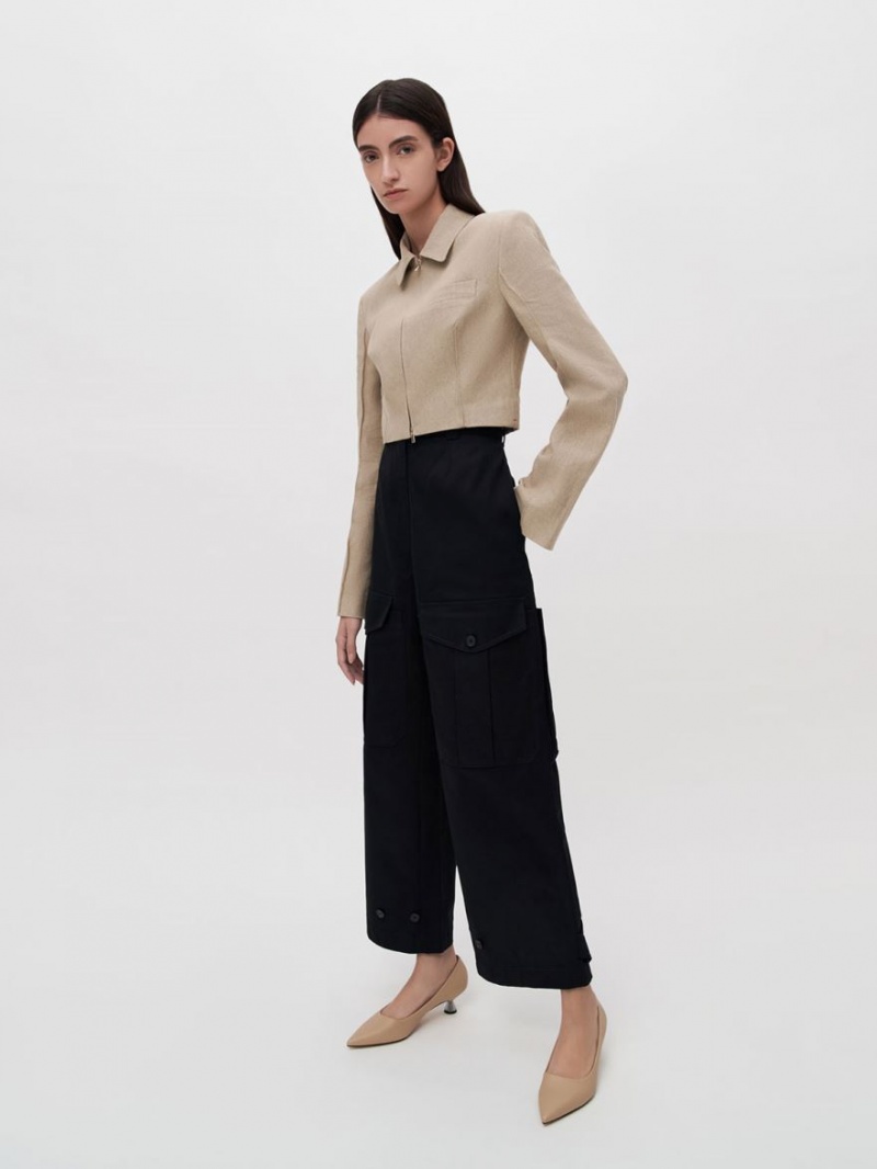 Γοβεσ Charles And Keith Spool Heel Μπεζ | 96304-GIZT