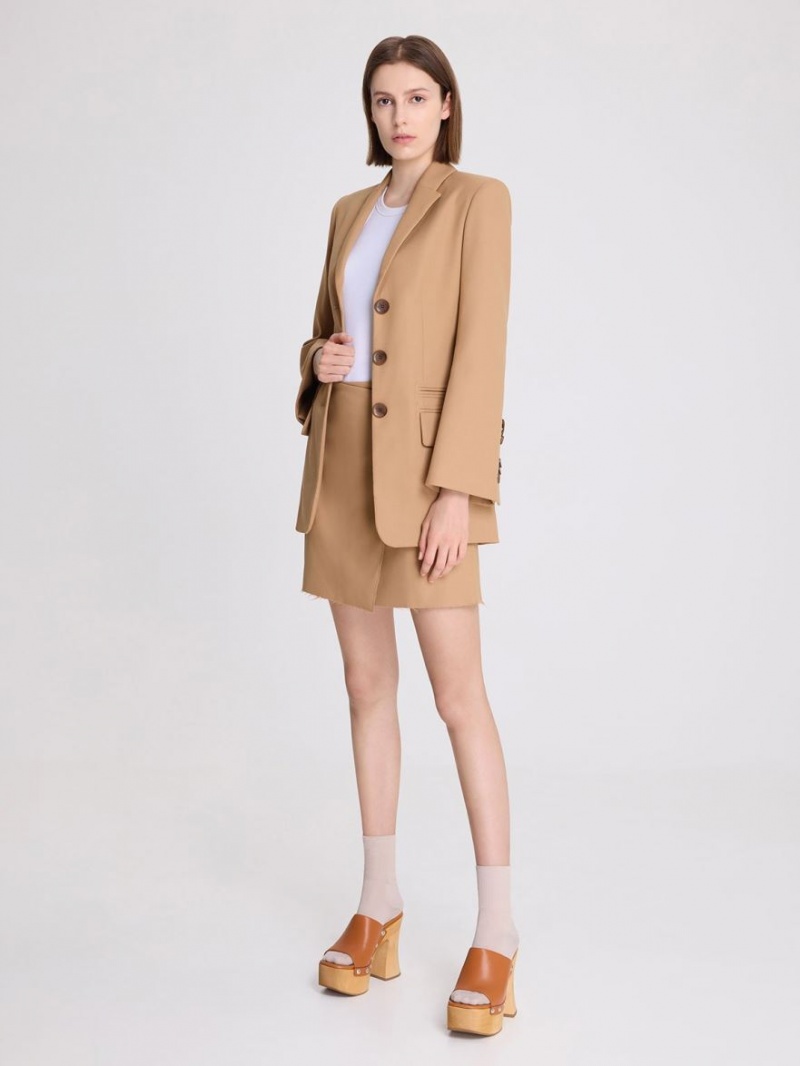 Σαμπο Charles And Keith Tabitha δερματινα flatforms καφε | 95823-DKHR