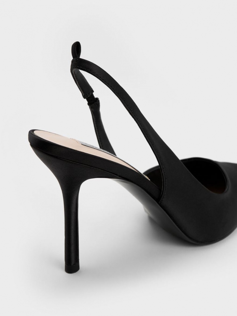 Γοβεσ Charles And Keith Tie-Around Slingback μαυρα | 82403-DUNV