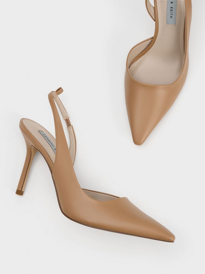 Γοβεσ Charles And Keith Tie-Around Slingback καφε | 40831-VMPS