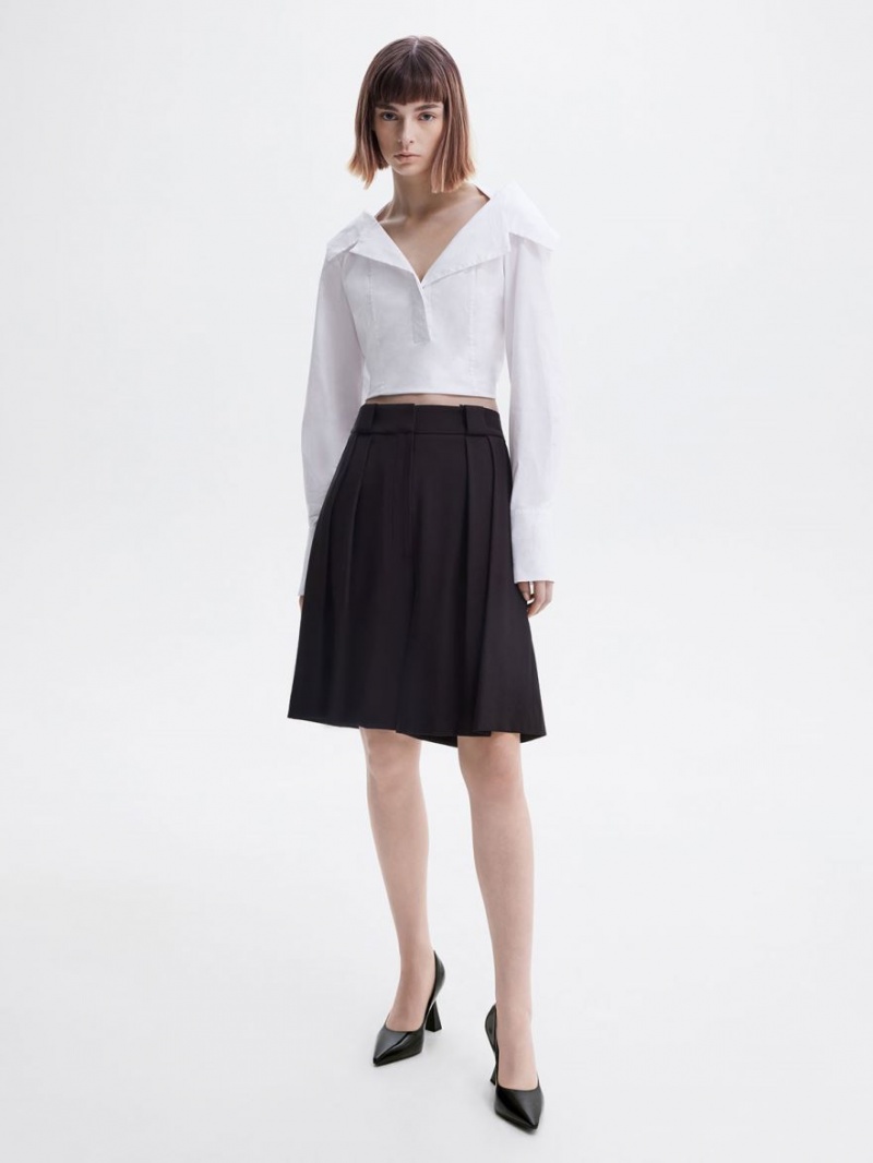 Γοβεσ Charles And Keith Trapeze Heel Pointed-toe μαυρα | 31208-KCHV