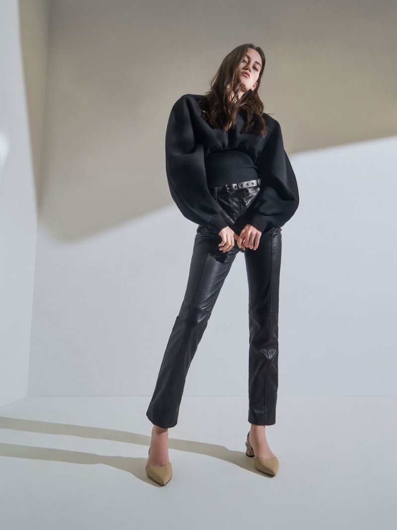 Γοβεσ Charles And Keith Trapeze Heel Slingback Μπεζ | 74826-WMCE
