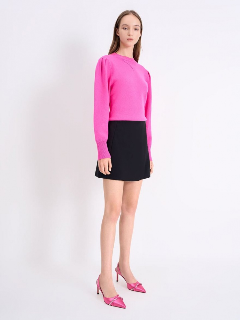 Γοβεσ Charles And Keith Twist Detail Satin Slingback ροζ | 20841-MKQE