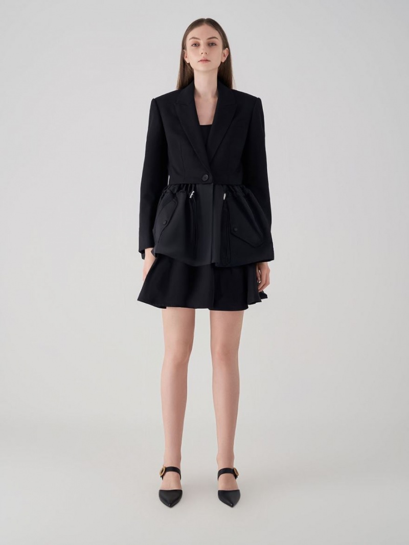 Γοβεσ Charles And Keith Woven πόρπης Slingback με τακουνι μαυρα | 05231-NQIX