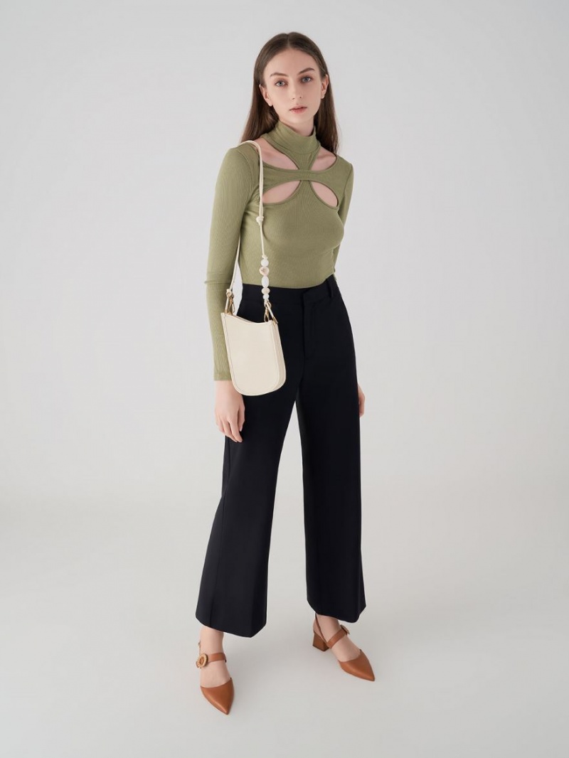 Γοβεσ Charles And Keith Woven πόρπης Slingback με τακουνι καφε | 28964-YVXA