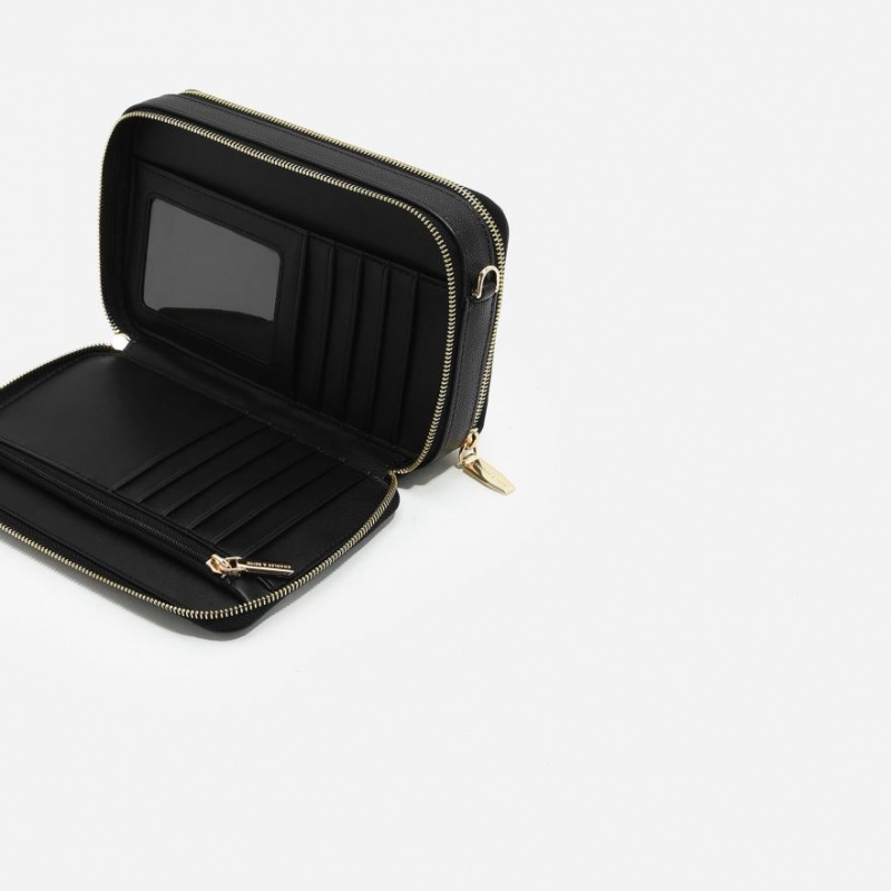 πορτοφολια Charles And Keith Καπιτονέ Boxy Long μαυρα | 73692-EFOD