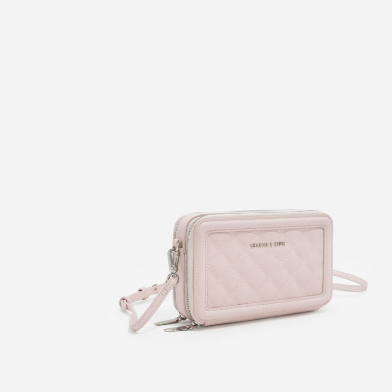 πορτοφολια Charles And Keith Καπιτονέ Boxy Long ροζ | 90182-BTMU