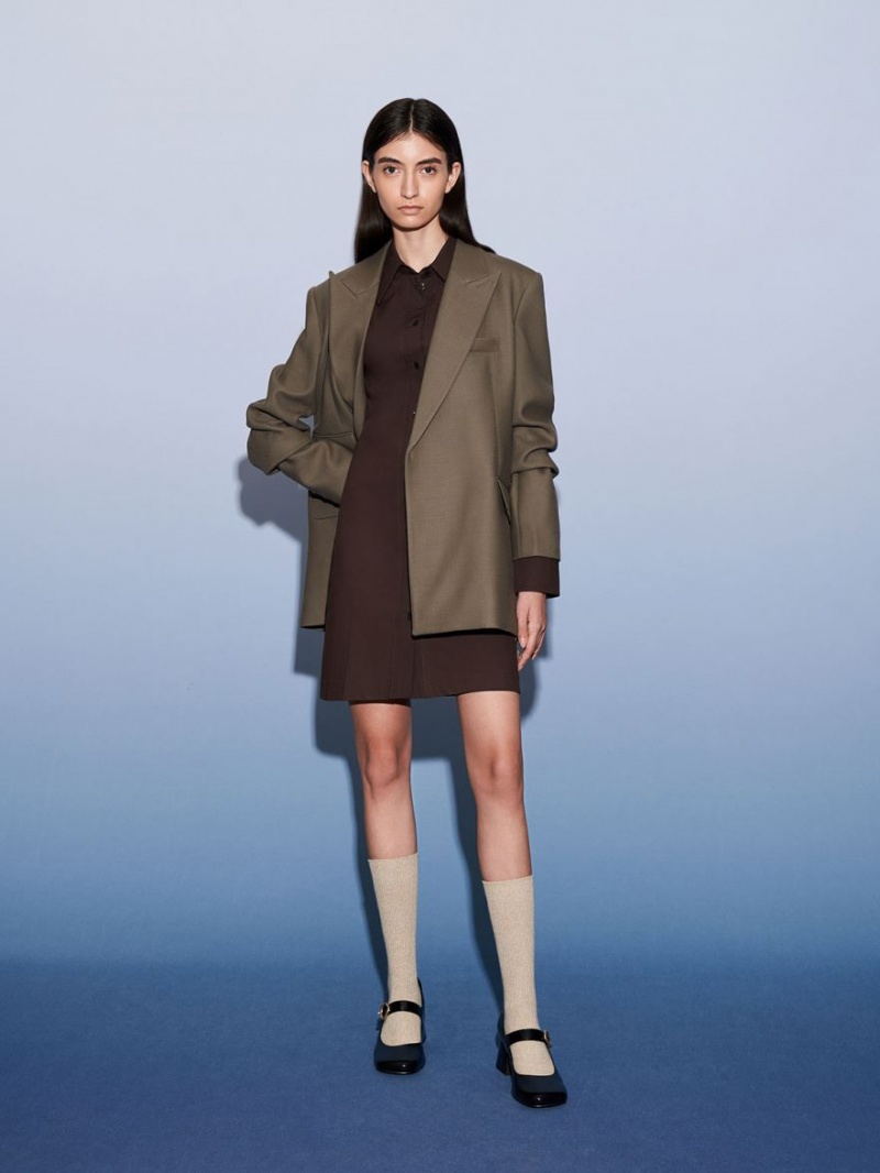 Γοβεσ Charles And Keith λουστρινι Buckled Mary Jane μαυρα | 60823-WTZN
