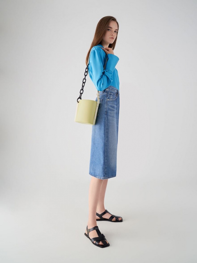 Σανδαλια Charles And Keith strappy Crossover μαυρα | 89074-PGST