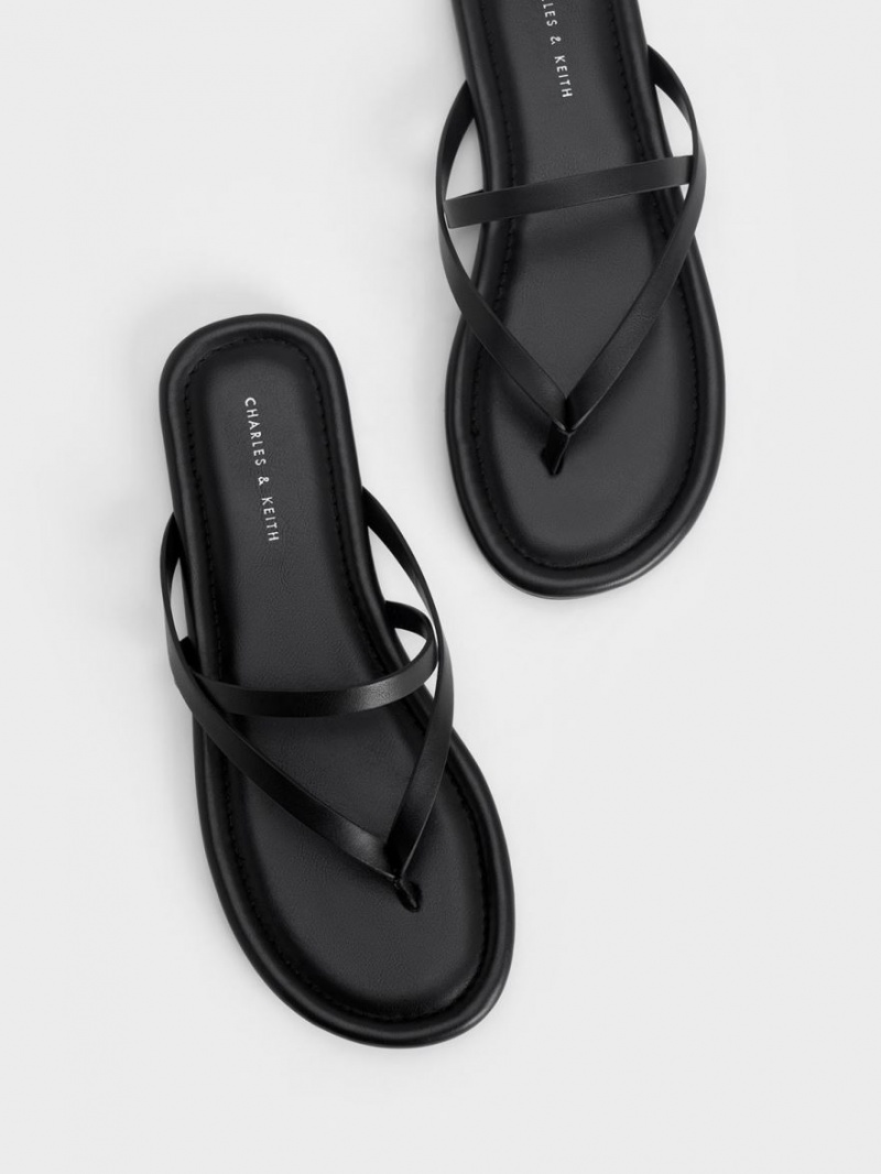 Σανδαλια Charles And Keith strappy Στρινγκ μαυρα | 31052-NCZI