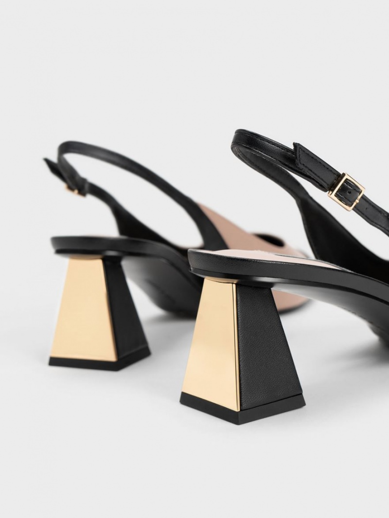 Γοβεσ Charles And Keith toe Cap Slingback Μπεζ | 29460-WRQD