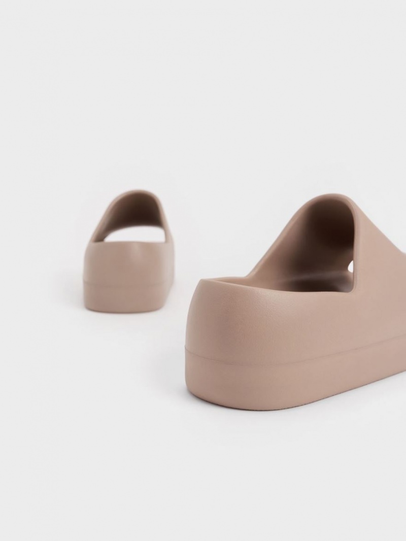 Σανδάλια Slide Charles And Keith Morgan flatforms καφε | 07512-GAWV