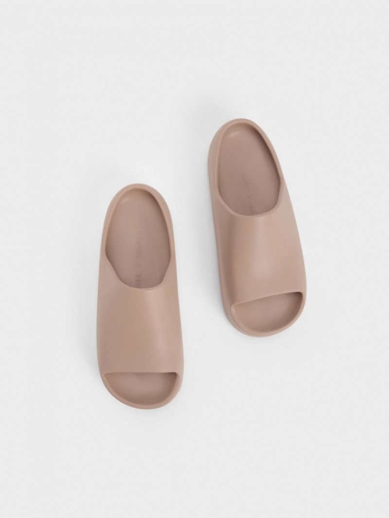 Σανδάλια Slide Charles And Keith Morgan flatforms καφε | 07512-GAWV