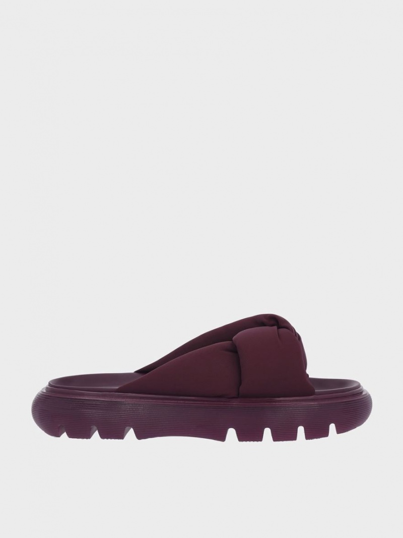 Σανδάλια Slide Charles And Keith Odessa νάιλον Round-toe μωβ | 82903-ZXPT