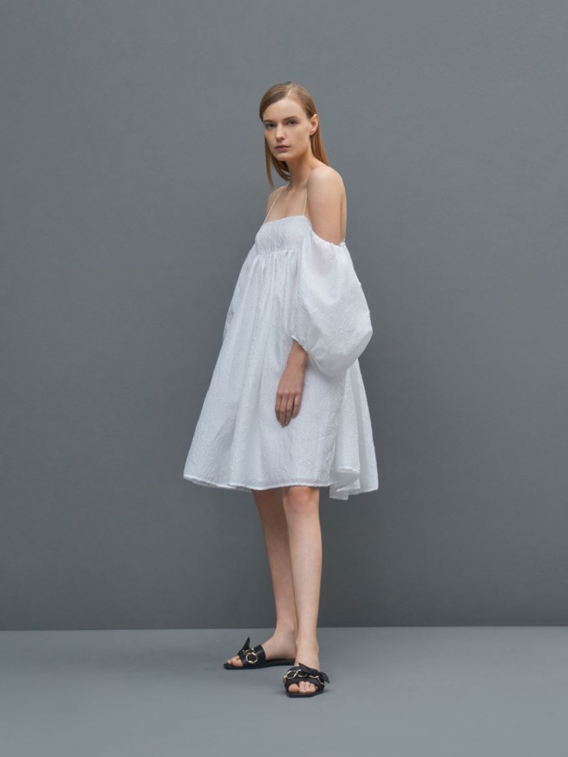 Σανδάλια Slide Charles And Keith Satin Scarf δερματινα μαυρα | 04129-FSQG