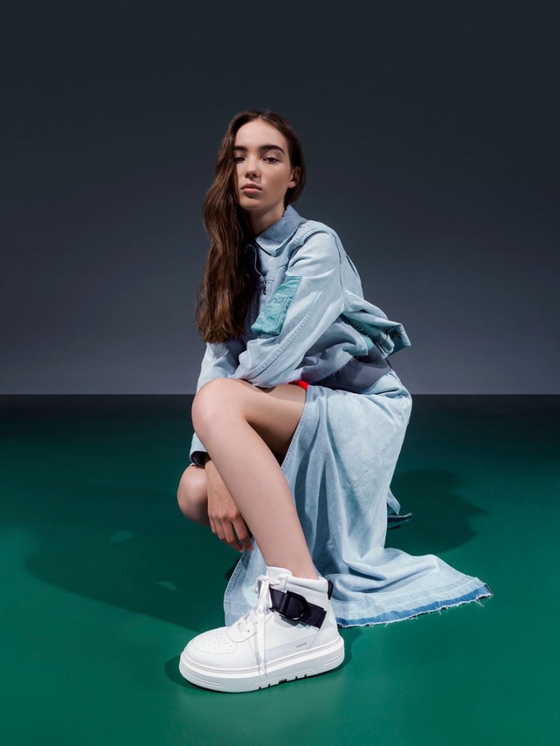 Ψηλα Sneakers Charles And Keith Gabine δερματινα ασπρα | 37820-GFHL