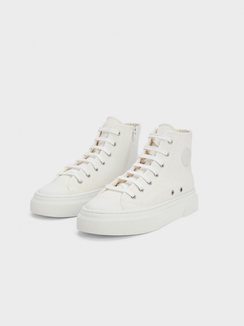 Ψηλα Sneakers Charles And Keith Kay καμβα ασπρα | 29845-SKHV
