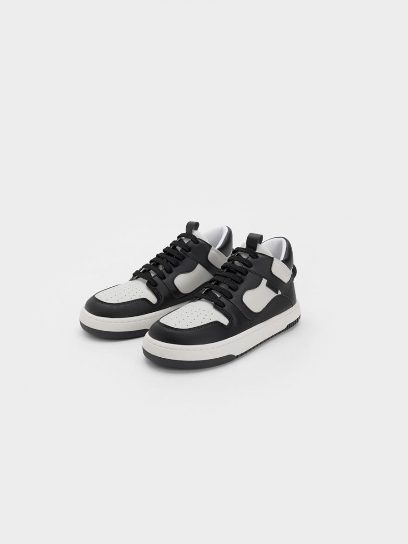 Ψηλα Sneakers Charles And Keith Two-Tone flatforms μαυρα | 62098-BIHK