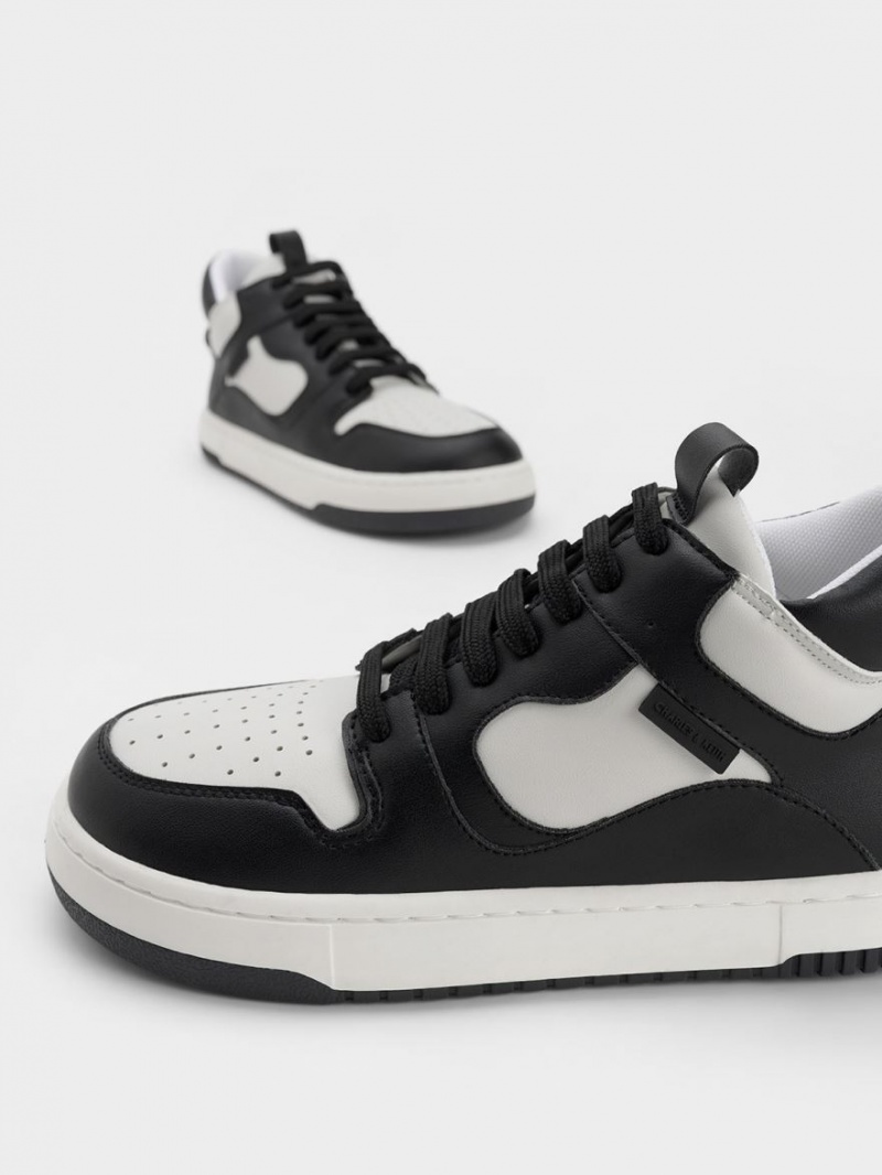 Ψηλα Sneakers Charles And Keith Two-Tone flatforms μαυρα | 62098-BIHK