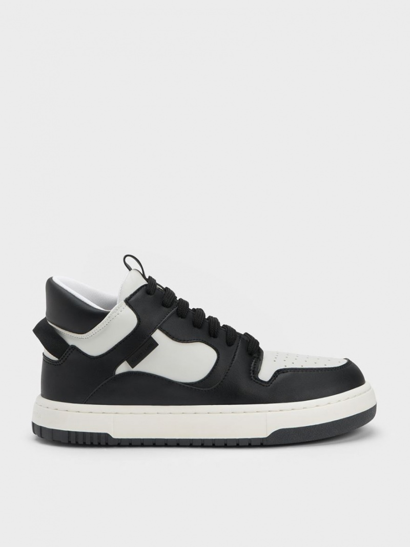Ψηλα Sneakers Charles And Keith Two-Tone flatforms μαυρα | 62098-BIHK