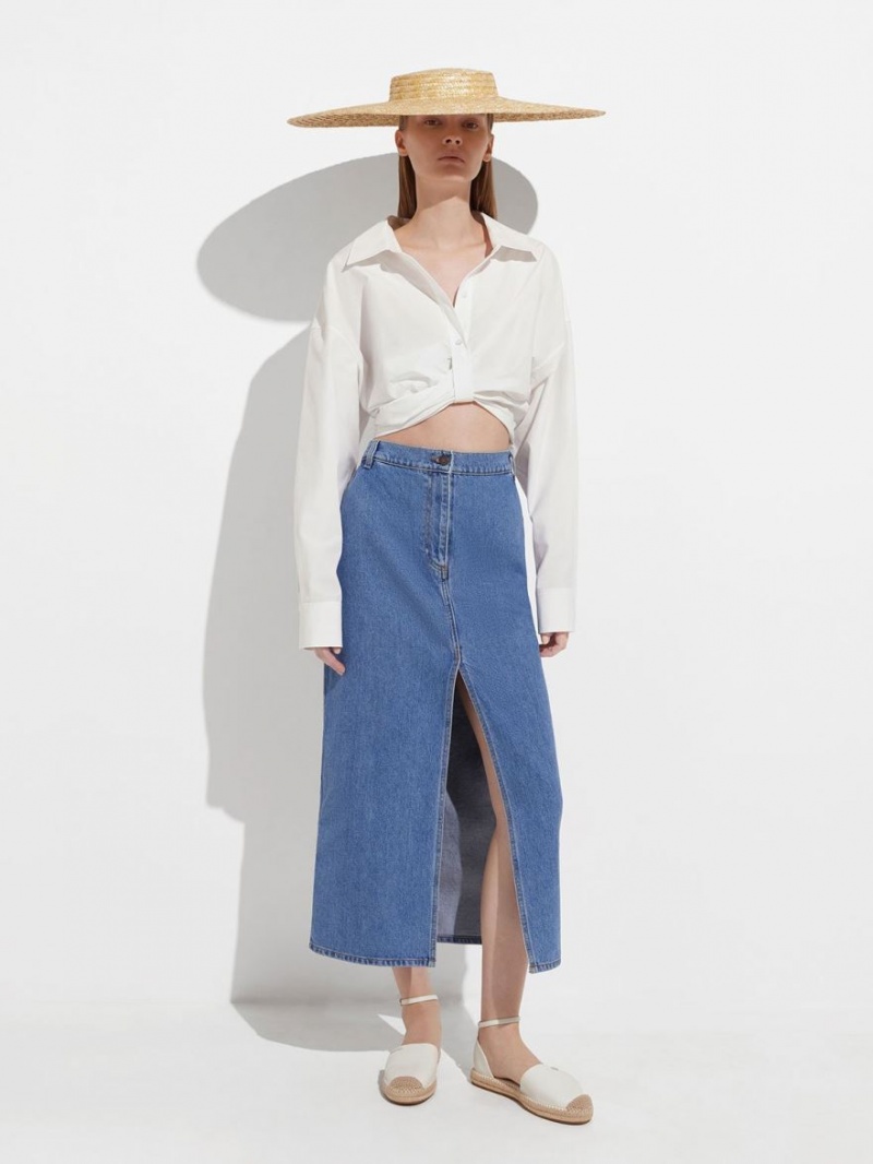 Παπουτσια Μπαλαρινεσ Charles And Keith Ankle-λουρακια εσπαντριγιεσ ασπρα | 20195-DAOY