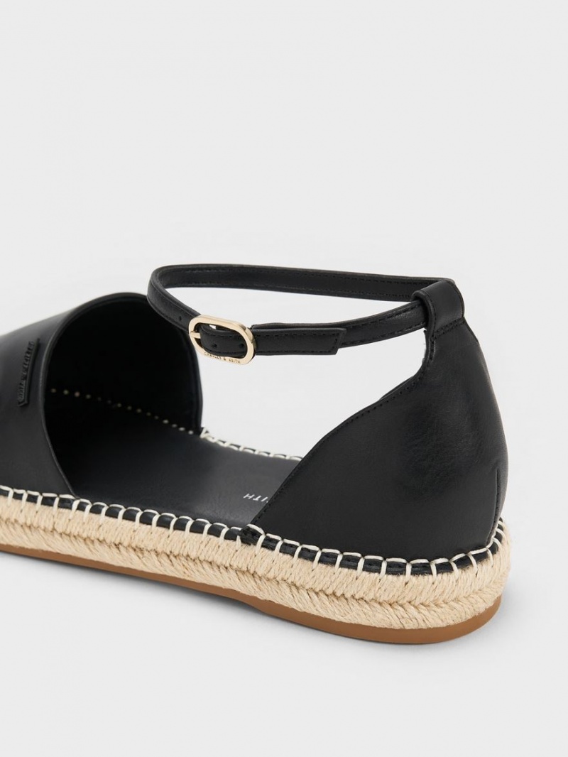 Παπουτσια Μπαλαρινεσ Charles And Keith Ankle-λουρακια εσπαντριγιεσ μαυρα | 59261-FJTB