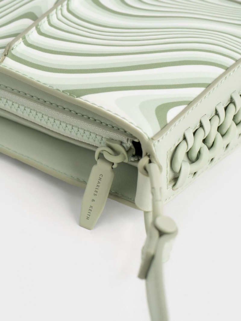 τσάντεσ ώμου Charles And Keith Arlys Curved μεντα | 72490-XZER