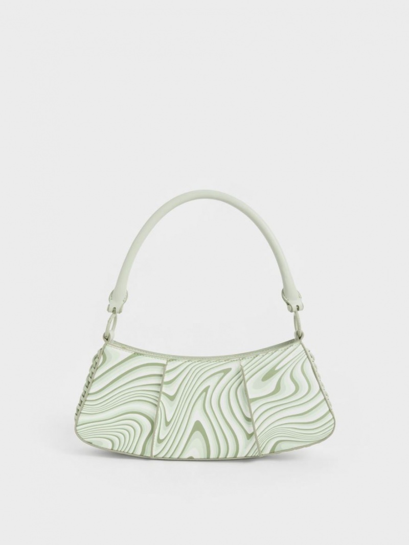 τσάντεσ ώμου Charles And Keith Arlys Curved μεντα | 72490-XZER