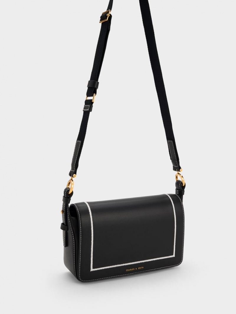 τσαντα χειροσ Charles And Keith Astra Chain μαυρα | 32918-DVFC