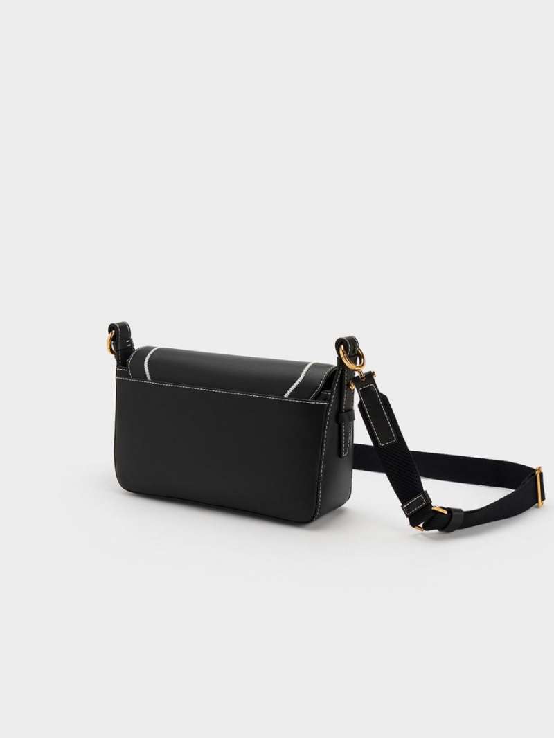 τσαντα χειροσ Charles And Keith Astra Chain μαυρα | 32918-DVFC