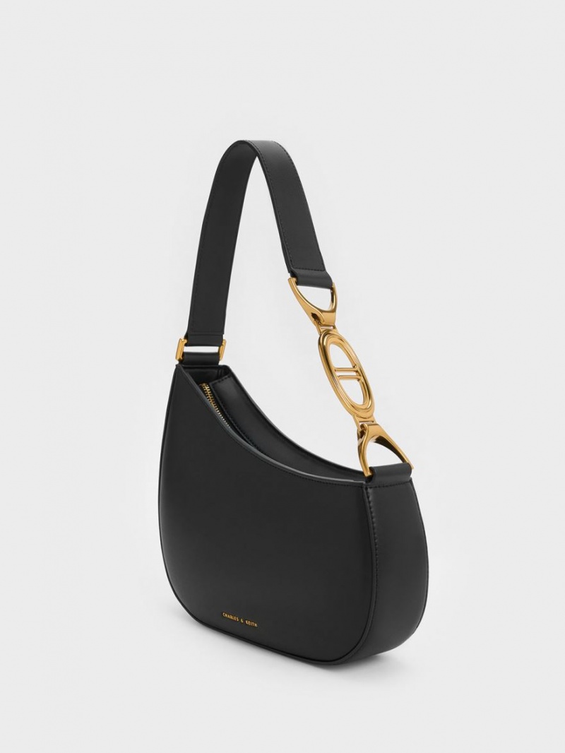 τσάντεσ ώμου Charles And Keith Asymmetrical μαυρα | 80213-HIJW