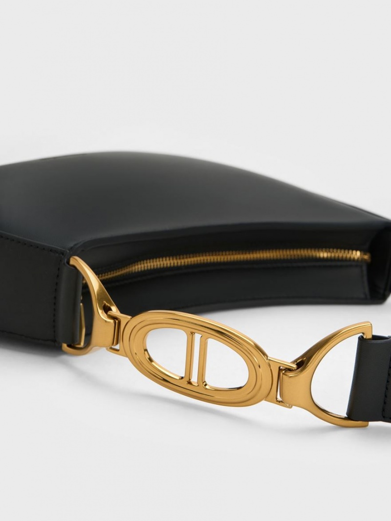 τσάντεσ ώμου Charles And Keith Asymmetrical μαυρα | 80213-HIJW
